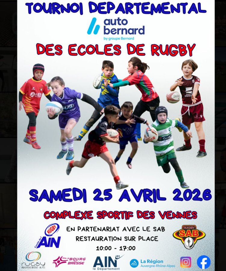 27.04.26 RETOUR SUR LE TOURNOI DÉPARTEMENTAL AUTO BERNARD DES ÉCOLES DE RUGBY
